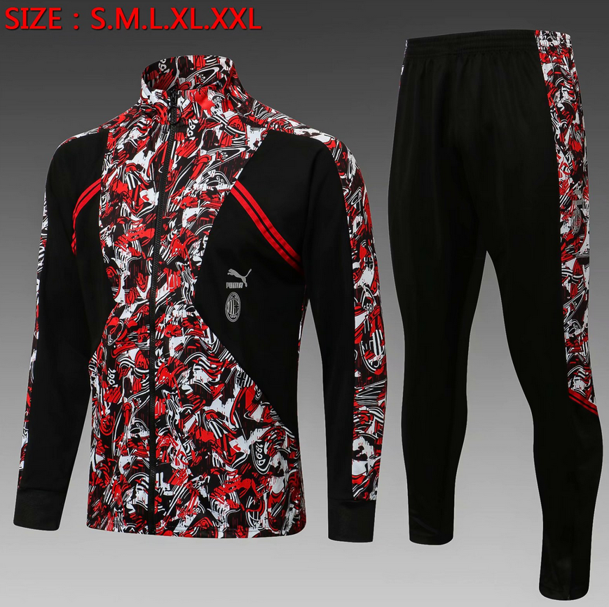 2021/22 AC Milan Color Mixing Training Kits Jacket with Pants